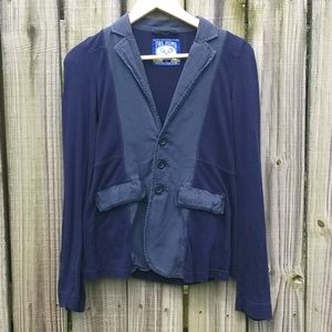 Free People Navy Knit Blazer